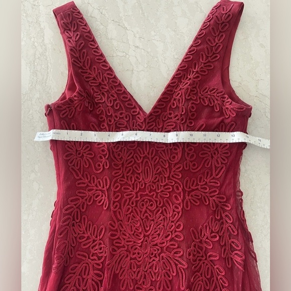 Cachet Red Lace Mermaid Formal Gown Size 4 Vintage Evening Dress Prom Dress - Picture 12 of 15